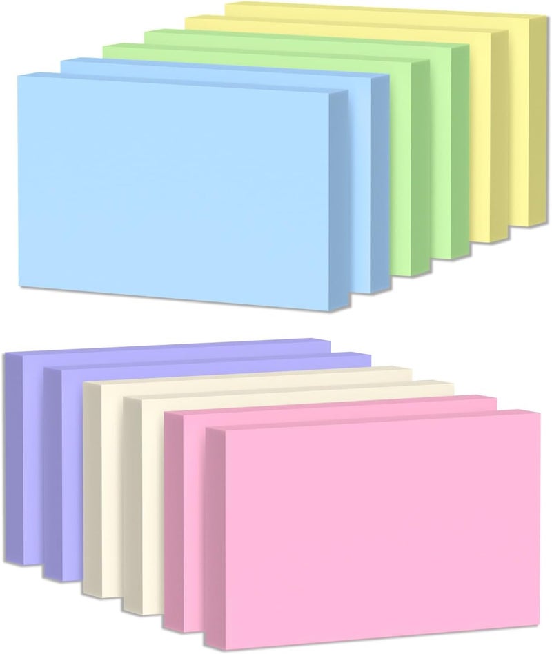 Aidunmis Colored Blank Index Cards 3x5, 600 Pcs 3x5 Index Cards, Double-Sided Blank Flash Cards, Heavy Bright Note Cards 3 x 5, 6 Colors Flashcards for Studying, Colored Notecards for Office, School, and Home - Image 1